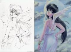 【中古】クリアファイル 鮎川まどか(wing) アート付きA4クリアファイル 「きまぐれオレンジロード」