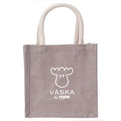【新品】 [ VASKA by moz ヴェスカ モズ ] トートバッグ Sサイズ 小さい 小さめ ミニトート 北欧 スウェーデン エルク ヘラジカ レディース お散歩トート ランチトート お弁当トート ジュート VSJJ-01A グレー 1