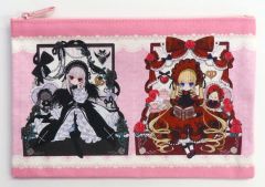 【中古】バッグ 集合(ピンク) フラットポーチ 「ドリーミーくじ ローゼンメイデン -Le Jardin Secret-」 C賞