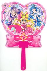 【中古】うちわ・扇子 集合(3人) ダイカットうちわ 「キミとアイドルプリキュア♪」