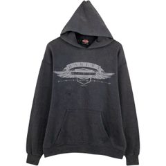 古着 90年代 ハーレーダビッドソン Harley-Davidson アドバタイジング スウェットプルオーバーパーカー USA製 メンズL相当/evb036061