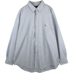 古着 ラルフローレン Ralph Lauren YARMOUTH 長袖 ボタンダウンストライプシャツ メンズXL相当/eaa677945