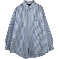 古着 ラルフローレン Ralph Lauren YARMOUTH 長袖 ボタンダウンストライプシャツ メンズL相当/eaa677947