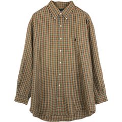 古着 ラルフローレン Ralph Lauren YARMOUTH 長袖 ボタンダウンチェックシャツ メンズL相当/eaa676742
