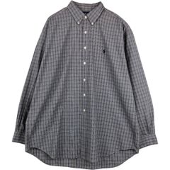 古着 ラルフローレン Ralph Lauren BLAKE 長袖 ボタンダウンチェックシャツ メンズXL相当/eaa676743