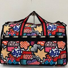 9782　LeSportsac　レスポートサック　 ボストンバッグ　2way　旅行　大容量　 ラージウィークエンダー　コミック調　 カラフルポップ　総柄　ナイロン　軽量　 レディース