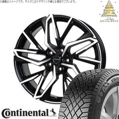 レクサスRX 255/50R20 スタッドレスタイヤ ホイール 4本セット | コンチネンタル バイキングコンタクト7 × ホットスタッフ クロノス CH-112 メタリックブラックポリッシュ 20インチ 8J +38 5穴114.3