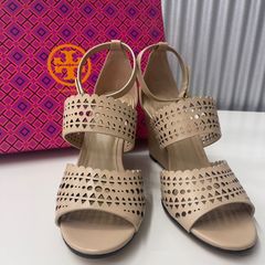 TORY BURCH アンクルストラップ ウェッジソールサンダル