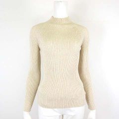 アイテムズ アーバンリサーチ ITEMS URBANRESEARCH モチモチ ハイネック リブ ニット セーター 長袖 M アイボリー