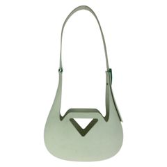 ボッテガヴェネタ BOTTEGAVENETA ザ・ポイント パンチ ショルダーバッグ グリーン ラバー レディース 【1-0294218】