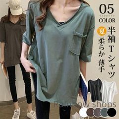 【新品未使用】Tシャツ レディース 半袖Tシャツ Tシャツ vネック レディース インナー 半袖カットソー トップス チュニック 夏服 カットソー 薄手 シンプル カジュアル 柔らか 夏  