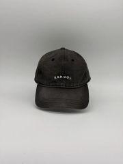 F カンゴール KANGOL ウォッシュド ブラック ミニ レタリング ロゴ ベースボールキャップ 帽子