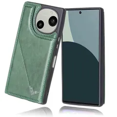 【新品】 【Viesa】背面カバー ケース手帳型 互換性 AQUOS sense9 SH-53E SHG14 SH-M29 対応 SHARP 背面型ケース (ダルグリーン) 軽・薄 持ちやすい、横置きスタンド機能 財布型 スマホバック?カバー シャープ9 1