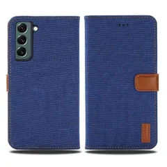 【新品】 【Viesa】デニム ケース 手帳型 互換性 Galaxy S22 Plus 5G 対応 Samsung 手帳ケース (ブルー) 全面保護 ベストデニム材料 カード収納ポケット 横置きスタンド機能 スマホケース サムスンs22プラス ギャラクシー 0