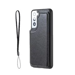 【新品】 【 Antimam 】対応Galaxy S22 PLUS用 ケース 手帳型 財布型 新型 全面保護 耐衝撃 擦り傷防止 軽量 落下保護 手帳型 ケース(ブラック)サムスン ギャラクシー S22プラス5g 高級 PU革 背面 IC カード 収納 ス 1
