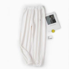 【在庫】レディース 裏起毛パンツ 冬用 もこもこ あったか ワイドパンツ ハイウエスト ゆったり フリーサイズ yu1