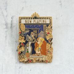 ディズニーストア ウォルト・ディズニー100周年 わんわん物語 ピンバッジ