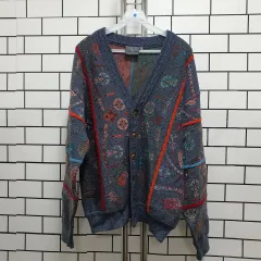 -81 ユニコーン オーストラリア クージー ヴィンテージ ニット カーディガン XL