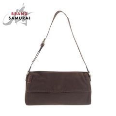 美品 FENDI フェンディ ブラウン シルバー金具 ファブリック/レザー ショルダーバッグ レディース 1-0287150【中古】