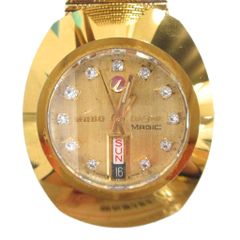 ラドー RADO DIASTAR MAGIC ダイヤスター マジック 11P 腕時計 ヴィンテージ アンティーク ウォッチ クォーツ カレンダー付き デイデイト ゴールドカラー 金色 ■GY18 /MQ