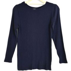 GREEN LABEL RELAXING 長袖リブニット　ネイビー　薄手　秋 SA664