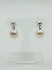 K18 アコヤ 真珠 パール ブラタイプ ピアス 7.5mm AKOYA