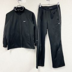 NIKE　ナイキ　ジャージセットアップ　スウッシュロゴ　トラックジャケット　トラックパンツ　黒　ブラック　Sサイズ　古着