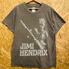 JIMI HENDRIX ジミ・ヘンドリックス ギター フォトグラフィック プリント Tシャツ M フェードグレー スミクロ ハイチ製 2022年 バンドTシャツ 古着
