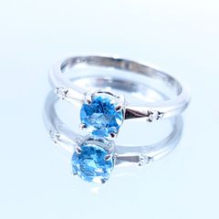 ■IEI SILVER SV 925 DIAMOND D0.02ct シルバーリング ダイヤモンド カラーストーン リング 指輪 レディース シンプル
