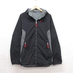 L/古着 ナイキ NIKE 長袖 ジャケット ナイロン メンズ 00年代 00s ブラック 内側フリース 26oct05