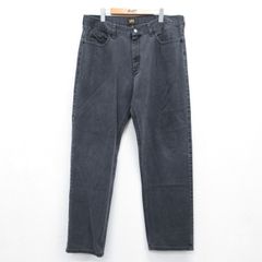 W38/古着 リー Lee パンツ メンズ ジーンズ 5ポケット コットン ブラック デニム 26oct05