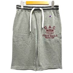 チャンピオン CHAMPION リバースウィーブ ショートパンツ ハーフパンツ スウェット プリント ロゴ 刺繍 LARGE グレー