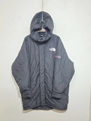 (XL) THE NORTH FACE ザノースフェイス ダウンジャケット ロング丈 アウター ブラック フード ダウンコート