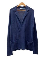ラルフローレン RalphLauren Double-Breasted KnitBreasted  ダブルブレスト ニット カーディガン 襟付き 薄手 紺 カーディガン 無地 ネイビー Mサイズ 104MT-3839