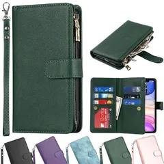 for 用の iPhone 11 ケース 手帳型 財布型 携帯カバー SunYoo グリーン