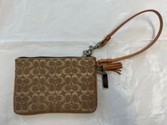 【極美品】COACH コーチ リストレット ポーチ シグネチャー ピンク