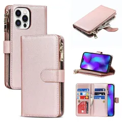 for 用の iPhone 14 Pro ケース 手帳型 財布型 携帯カバー SunYoo ピンク