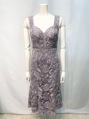 3172 DEA by ROBE de  FLEURS ディアバイローブドフルール キャバクラ ドレス ケミカルレース マーメイド ノースリーブ ストーン キャバドレス S