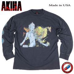 577 AKIRA ロンT アキラ 長袖 Tシャツ ロングスリーブ ブラック リブ付 メンズ レディース ネオ東京 オートバイ 島鉄雄 桑田 キヨコ カオリ アニメ アニメT 漫画 マンガ 映画T ムービーT ヤングマガジン SF 戦争 バイク レア