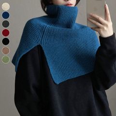 ネックウォーマー スヌード レディース ニット うもれるネックスヌード タートルネック タートルニット マフラー代わり リブ ハイネック プルオーバー アシンメトリー あったか 防寒 コーデ 重ね着 ファッション 冬 30代 20代 40代