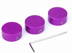 【即納】【数量限定】(パープル（紫色）) 3PCS/セット レンチ付け 3つのネジで固定します フットスイッチハット エフェクタ