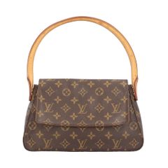 ルイヴィトン ミニルーピング モノグラム ハンドバッグ モノグラムキャンバス M51147 ブラウン レディース  LOUIS VUITTON  中古 ルイヴィトン  ルイ ヴィトン