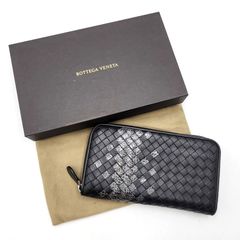 【中古品】 BOTTEGAVENETA ボッテガヴェネタ イントレチャート ラウンドファスナー ロングウォレット 長財布 【181-261013-as-17-izu】