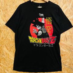 DRAGON BALL Z ドラゴンボールZ 孫悟空 漢字 カタカナグラフィック プリント Tシャツ L ブラック 黒 メキシコ製 東映アニメーション アニメTシャツ 古着