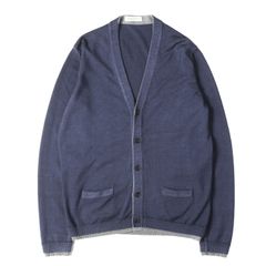 ROBERTO COLLINA ロベルトコリーナ カーディガン ネイビー 紺 サイズ:50 | ハイゲージ ニット Vネック カーディガン / MADE IN ITALY | トップス 羽織り【メンズ】【中古】