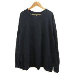 ナイキ NIKE ロンT Tシャツ カットソー トレーナー 無地 ラウンドネック 長袖 XL 黒 ブラック /YG ■GY44