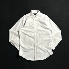 ポロ ラルフローレン クラシックフィット オックスフォード 白 シャツ