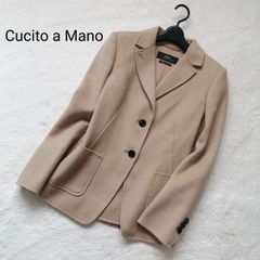 マックスマーラ テーラードジャケット クチートアマーノ ダブルフェイス ショートコート ウール 40 キャメル ウィークエンド MaxMara