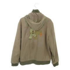 カステルバジャック CASTELBAJAC SPORT ブルゾンジャケット 上着 2 緑 カーキ フード付き ベア刺繍 長袖 /AO16 ■GY99