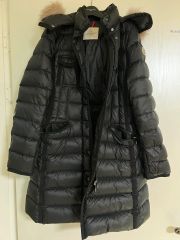 MONCLER モンクレール ヘルミンファー ダウンジャケット ロング丈 ブラック 1 MONCLER(モンクレール)